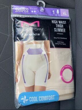 Flexees Maidenform High Waist Thigh Slimmer - Beige XL